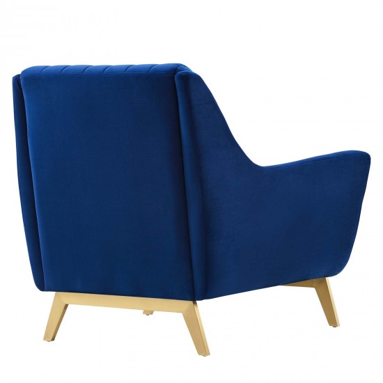 Winsome Channel Tufted Performance Velvet Armchair