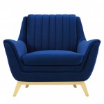 Winsome Channel Tufted Performance Velvet Armchair