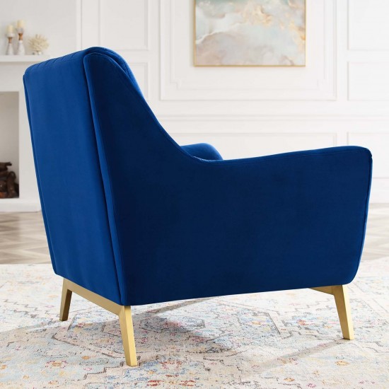 Winsome Channel Tufted Performance Velvet Armchair