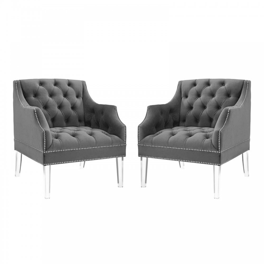 Proverbial Armchair Performance Velvet Set of 2