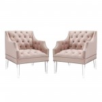 Proverbial Armchair Performance Velvet Set of 2