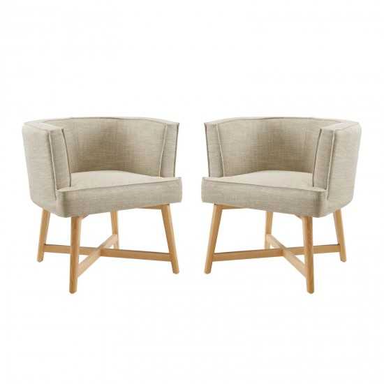 Anders Accent Chair Upholstered Fabric Set of 2