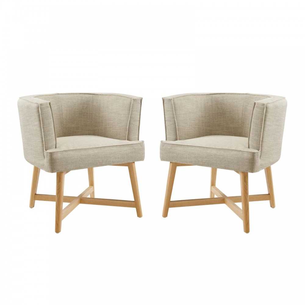Anders Accent Chair Upholstered Fabric Set of 2