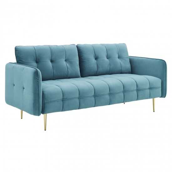 Cameron Tufted Performance Velvet Sofa