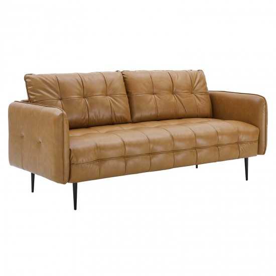 Cameron Tufted Vegan Leather Sofa