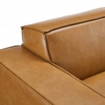 Restore Left-Arm Vegan Leather Sectional Sofa Chair