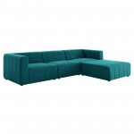 Bartlett Upholstered Fabric 4-Piece Sectional Sofa