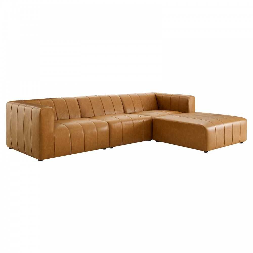 Bartlett Vegan Leather 4-Piece Sectional Sofa Bartlett Vegan Leather 4-Piece Sectional Sofa