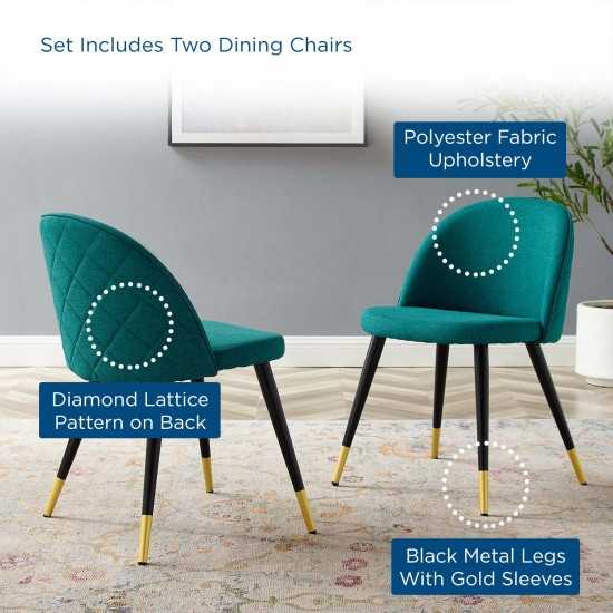 Cordial Upholstered Fabric Dining Chairs - Set of 2