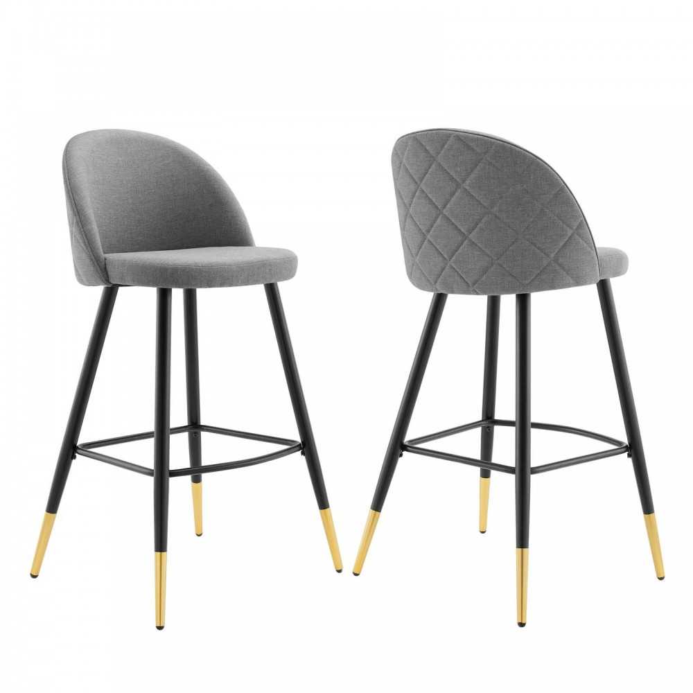 Cordial Fabric Bar Stools - Set of 2