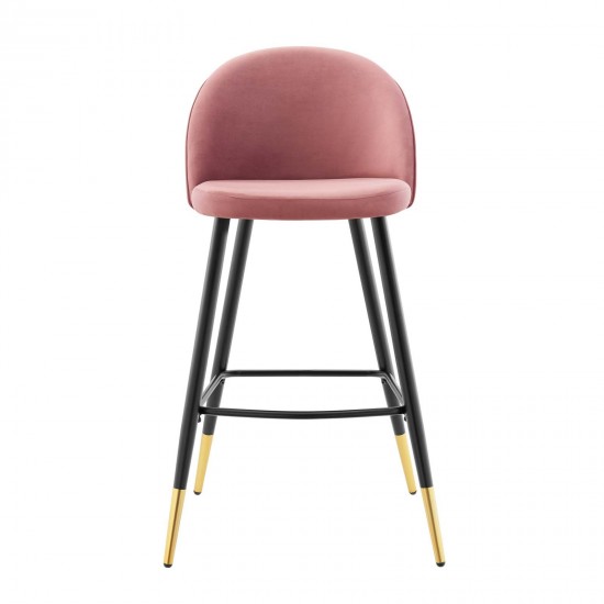 Cordial Performance Velvet Bar Stools - Set of 2