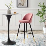 Cordial Performance Velvet Bar Stools - Set of 2