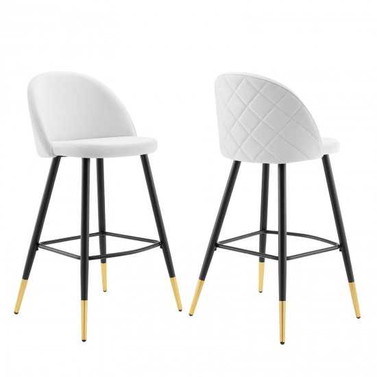 Cordial Performance Velvet Bar Stools - Set of 2