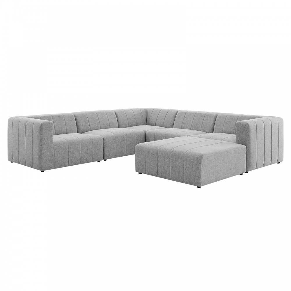 Bartlett Upholstered Fabric 6-Piece Sectional Sofa