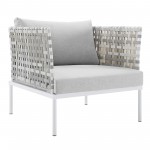 Harmony Sunbrella® Basket Weave Outdoor Patio Aluminum Armchair