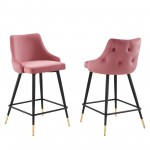 Adorn Performance Velvet Counter Stool Set of 2