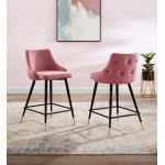 Adorn Performance Velvet Counter Stool Set of 2