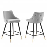 Adorn Performance Velvet Counter Stool Set of 2