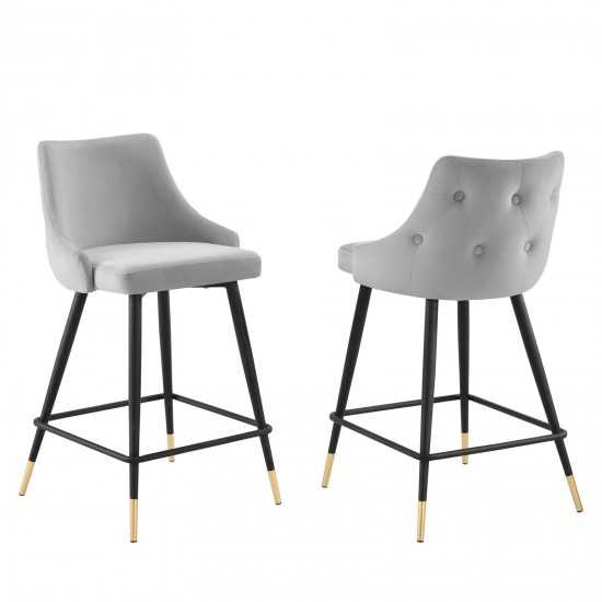 Adorn Performance Velvet Counter Stool Set of 2