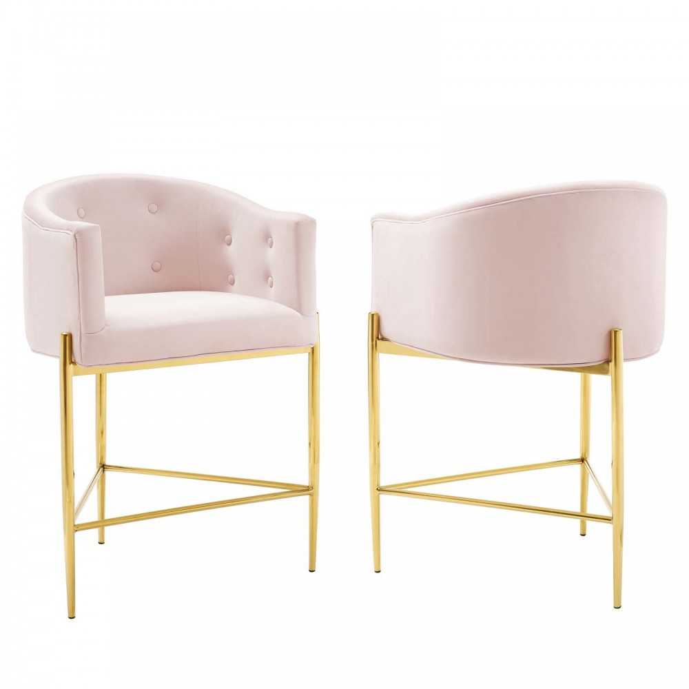 Savour Tufted Performance Velvet Counter Stool Set of 2 Savour Tufted Performance Velvet Counter Stool Set of 2