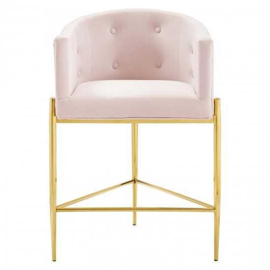 Savour Tufted Performance Velvet Counter Stool Set of 2