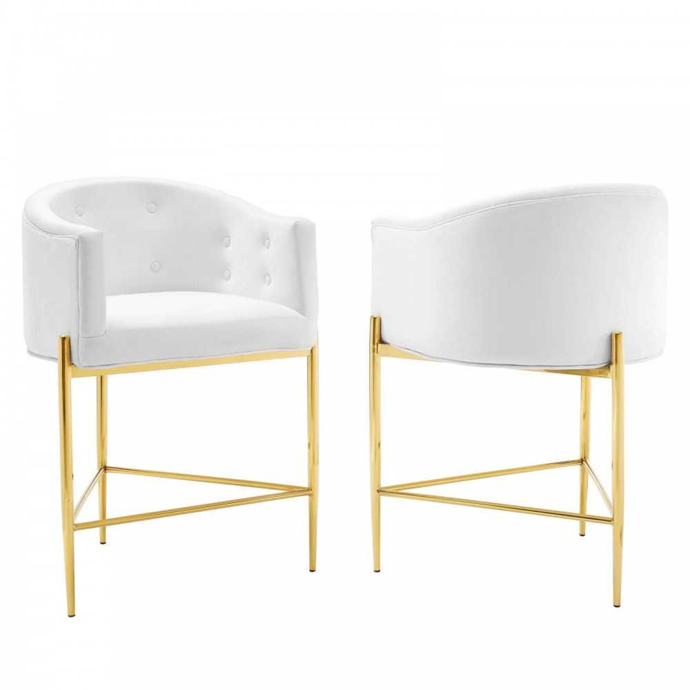 Savour Tufted Performance Velvet Counter Stool Set of 2 Savour Tufted Performance Velvet Counter Stool Set of 2
