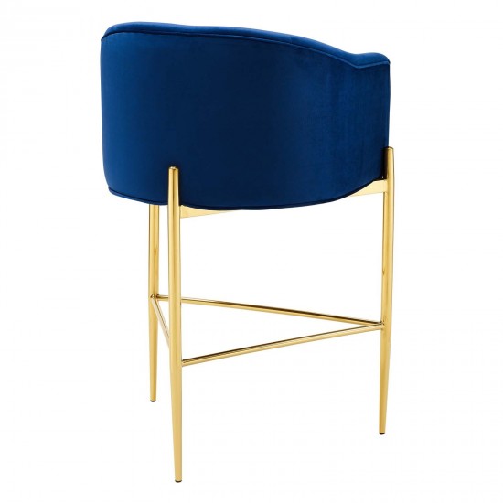 Savour Tufted Performance Velvet Bar Stool Set of 2