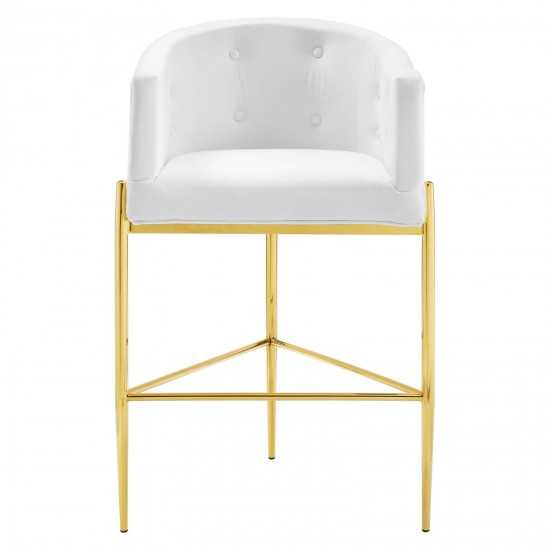 Savour Tufted Performance Velvet Bar Stool Set of 2