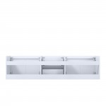 Geneva 72" Glossy White Vanity Cabinet Only