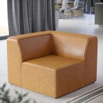 Mingle Vegan Leather Corner Chair