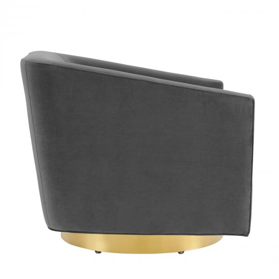 Twist Accent Lounge Performance Velvet Swivel Chair