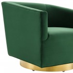 Twist Accent Lounge Performance Velvet Swivel Chair