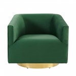 Twist Accent Lounge Performance Velvet Swivel Chair