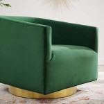 Twist Accent Lounge Performance Velvet Swivel Chair