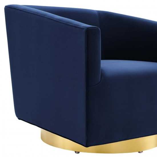 Twist Accent Lounge Performance Velvet Swivel Chair