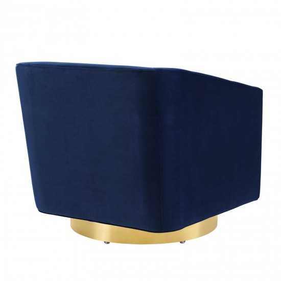 Twist Accent Lounge Performance Velvet Swivel Chair