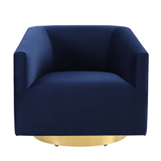 Twist Accent Lounge Performance Velvet Swivel Chair