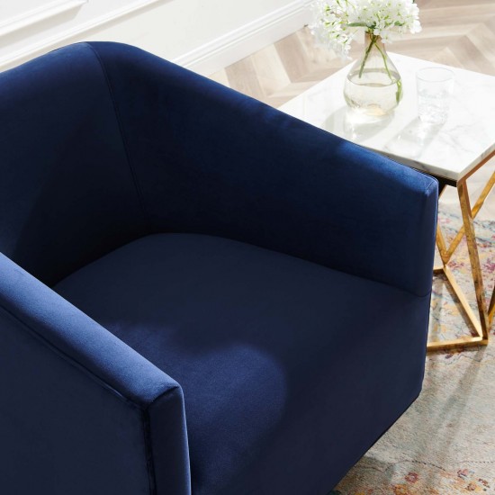 Twist Accent Lounge Performance Velvet Swivel Chair