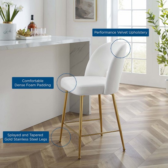 Rouse Performance Velvet Counter Stool