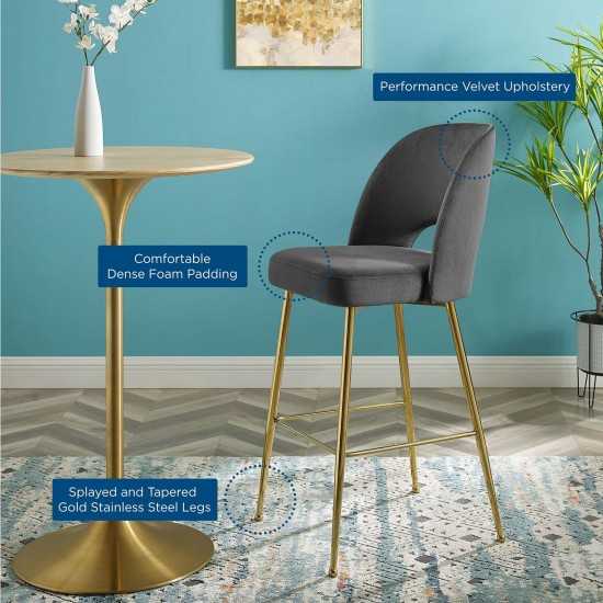 Rouse Performance Velvet Bar Stool
