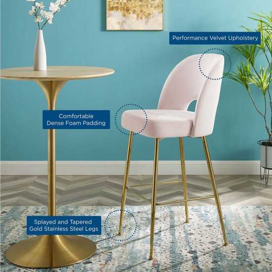 Rouse Performance Velvet Bar Stool