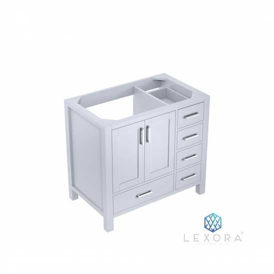 Jacques 36" White Vanity Cabinet Only - Left Version