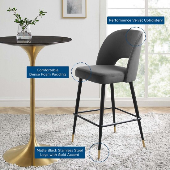 Rouse Performance Velvet Bar Stool