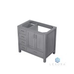 Jacques 36" Distressed Grey Vanity Cabinet Only - Right Version