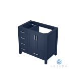 Jacques 36" Navy Blue Vanity Cabinet Only - Right Version