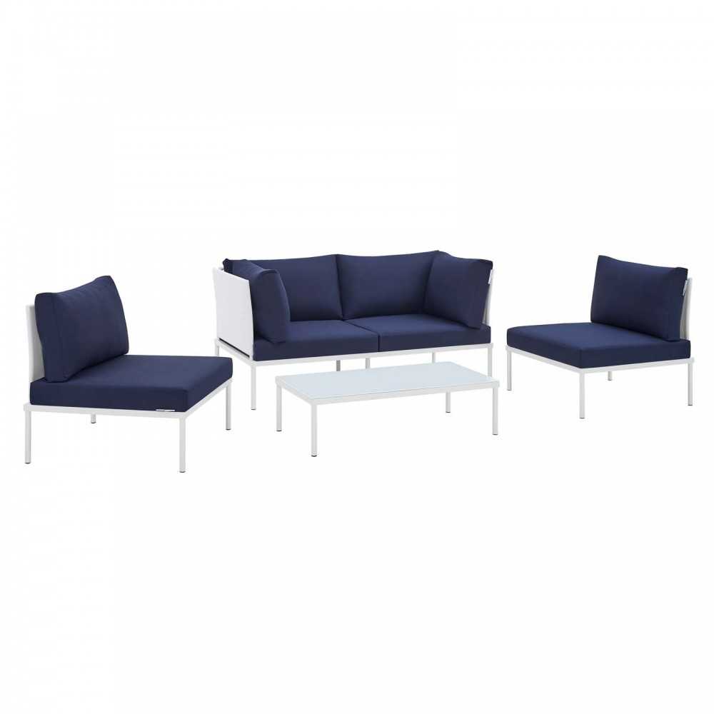 Harmony 4-Piece Sunbrella® Outdoor Patio Aluminum Seating Set Harmony 4-Piece Sunbrella® Outdoor Patio Aluminum Seating Set