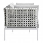 Harmony 5-Piece Sunbrella® Basket Weave Outdoor Patio Aluminum Seating Set