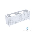 Jacques 84" White Vanity Cabinet Only