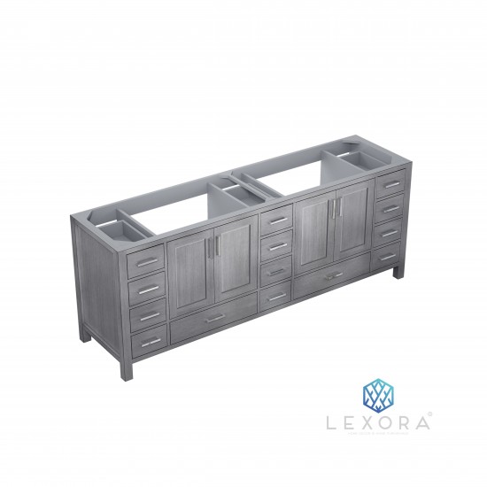 Jacques 84" Distressed Grey Vanity Cabinet Only