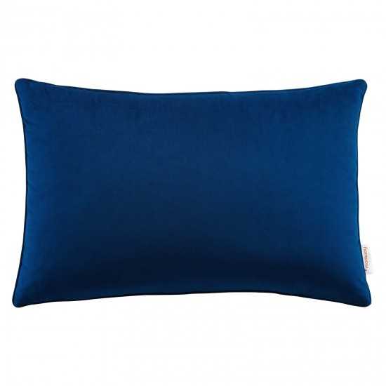 Enhance 24" Lumbar Performance Velvet Throw Pillow